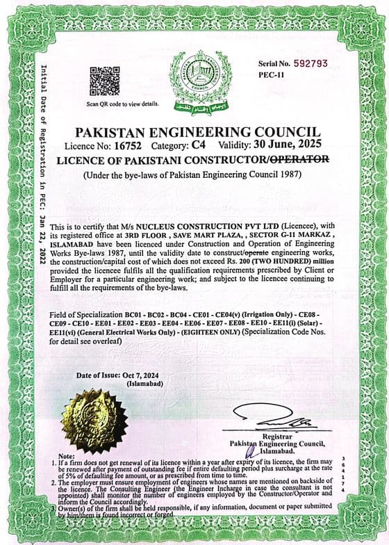 PEC Constructor Licence — Current (2024)